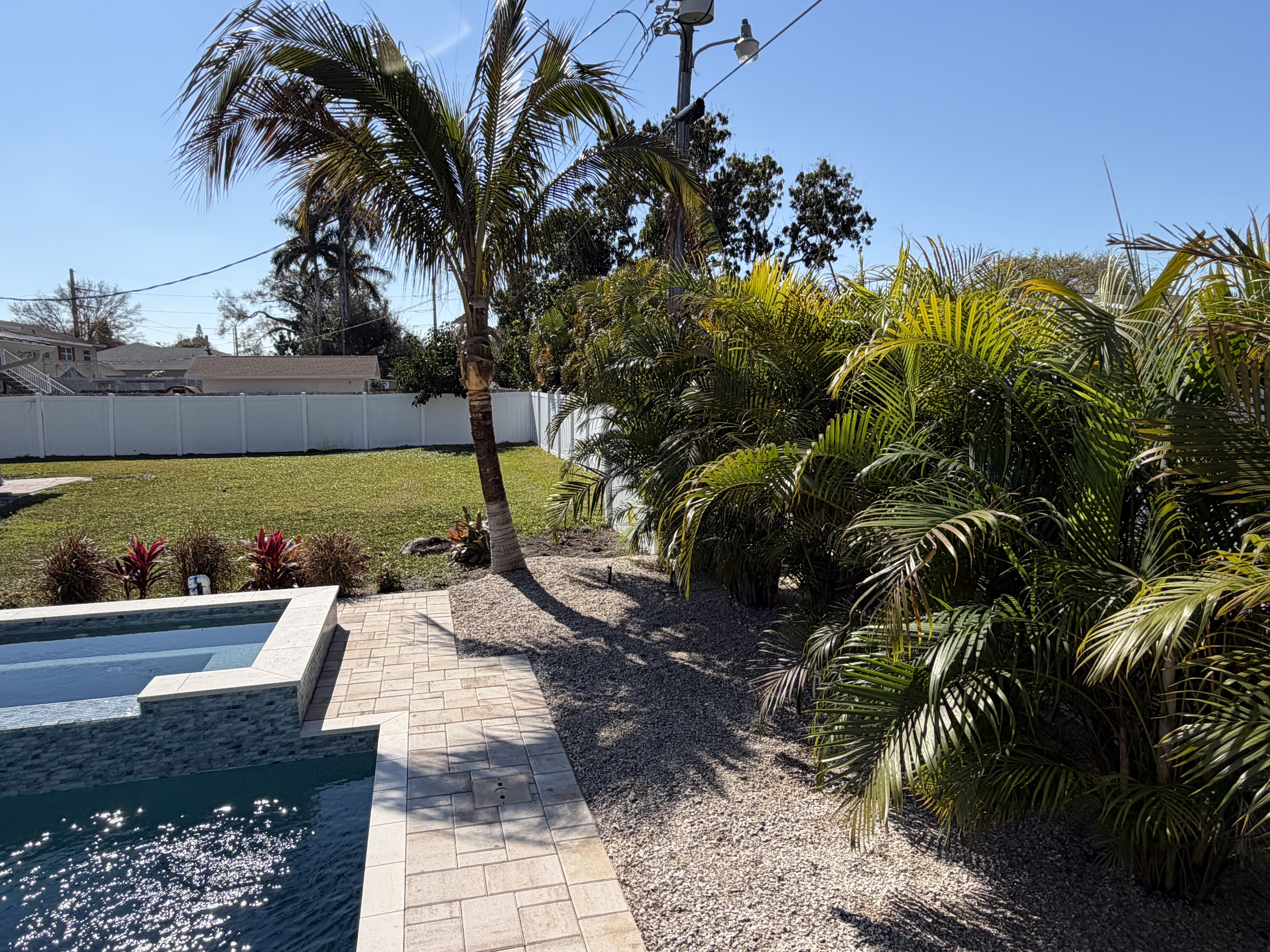 Finished landscape design with fresh plants and clean edges